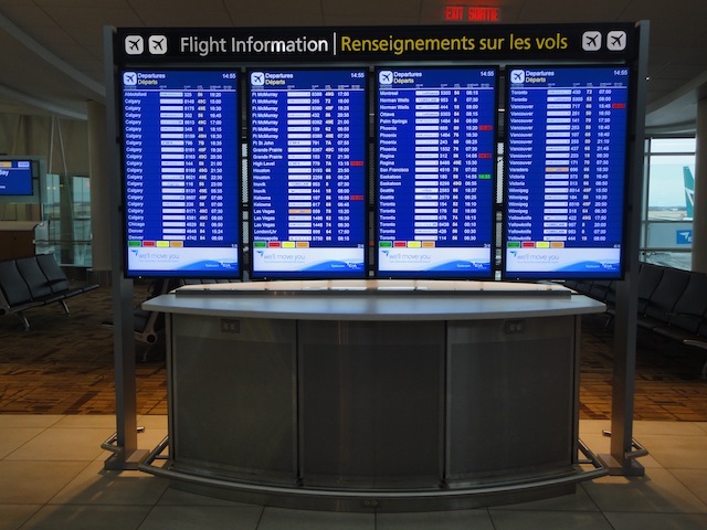 Edmonton Airport Departures Board