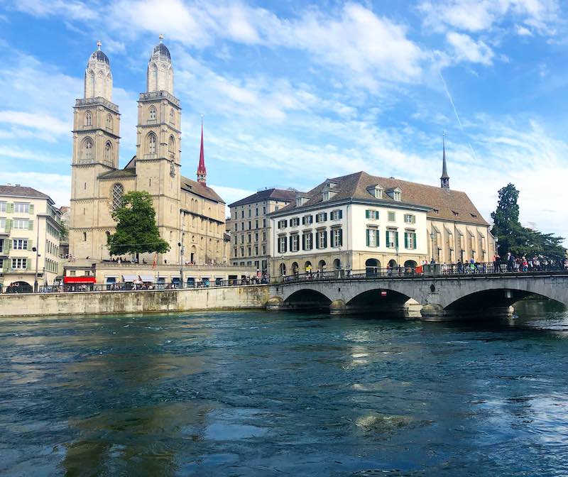 Zurich Church by River