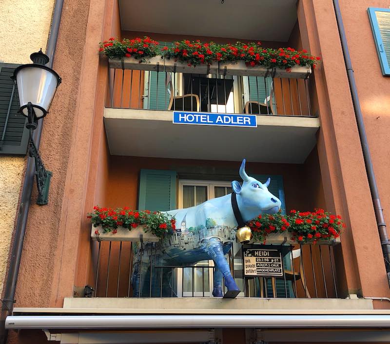 Zurich Hotel Adler Cow Balcony