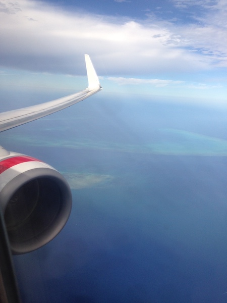 Wing view of Great Barrier Reef