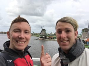 Carl and Thom at Zaanse Schans The Netherlands