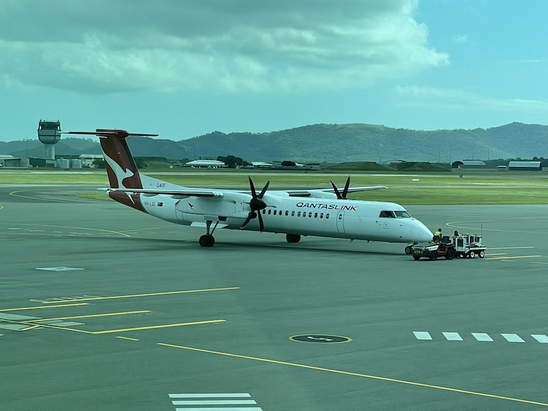 Qantas Dash 8 at Townsville Airport