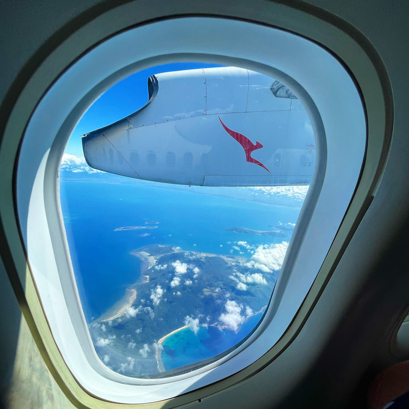 View from Dash 8 Window over Great Barrier Reef