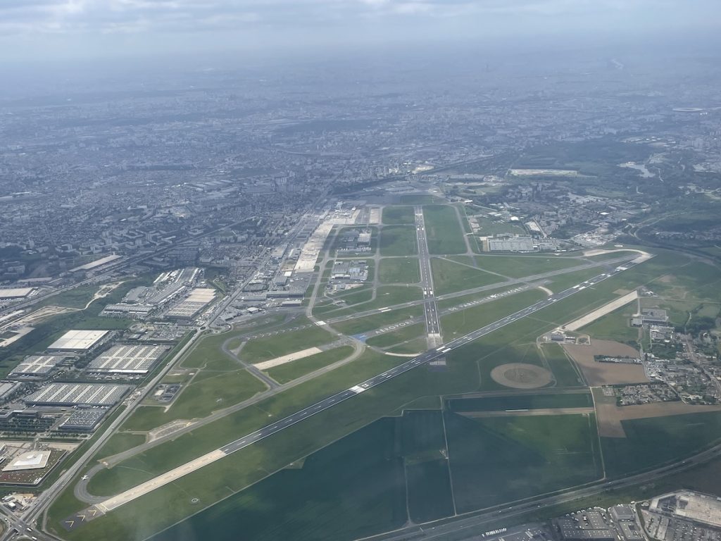 Take off from Paris - View of Le Bourget Airport
